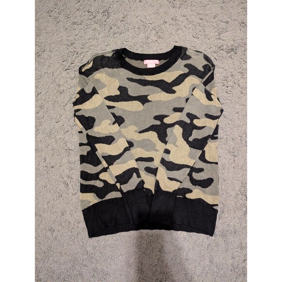 Isaac Mizrahi NY Women's SOFT Knit Camo SWEATER Cozy Camouflage Pullover sz S - Picture 2 of 8